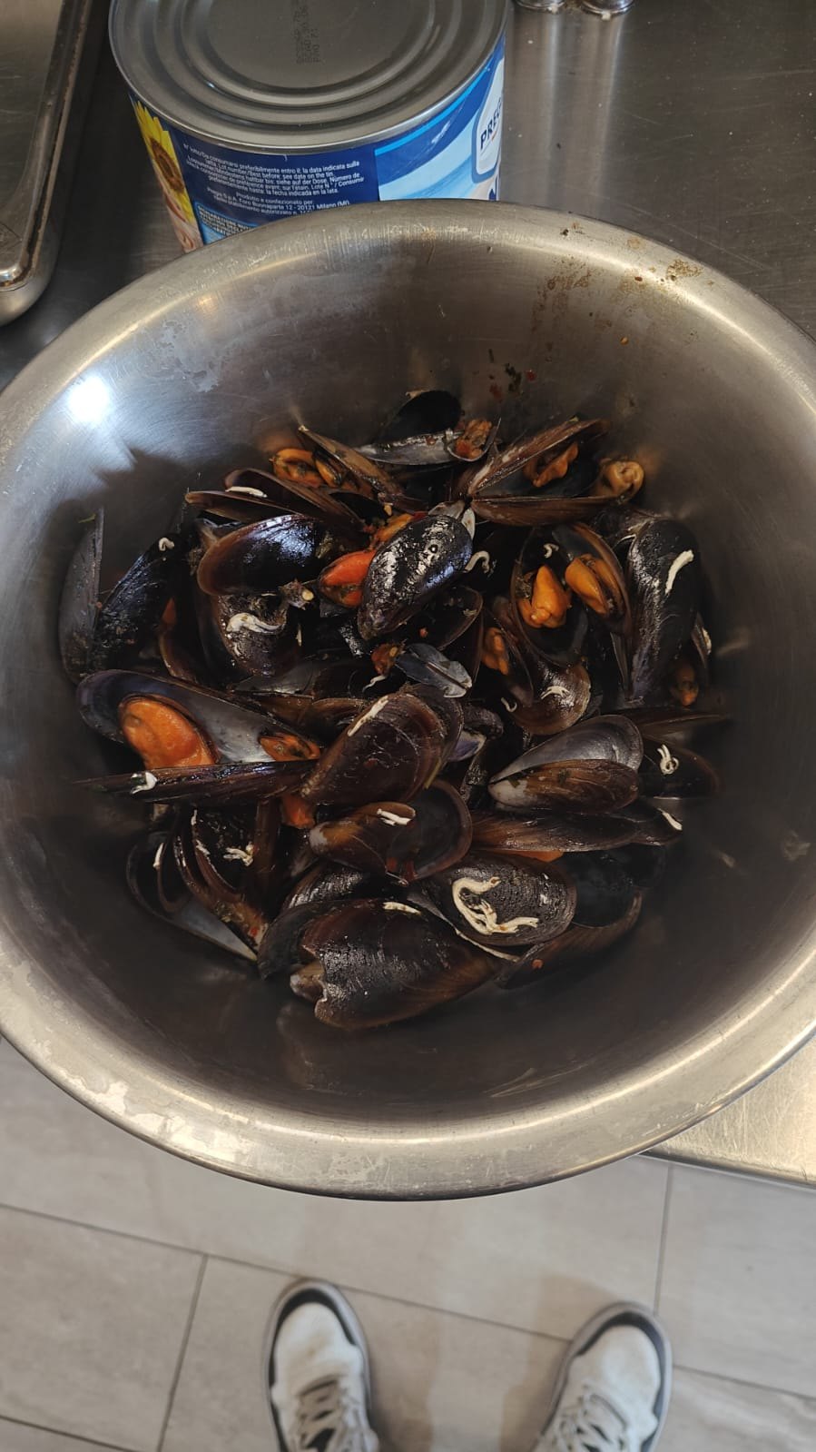 Cozze preparate nella cucina di Donna Anna